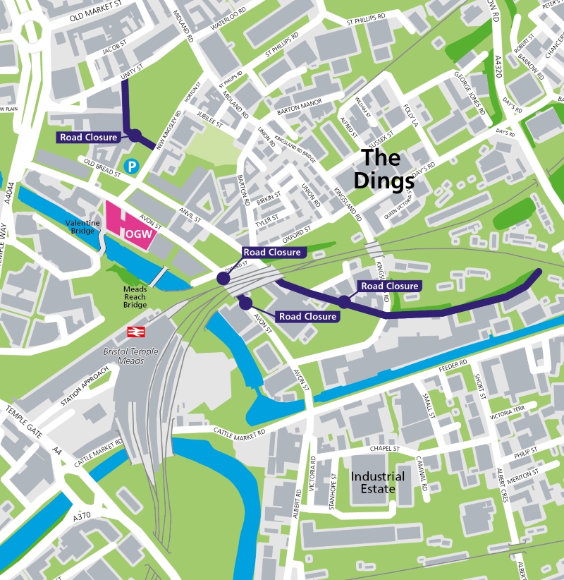 Bristol Office Diversion Map November 2024